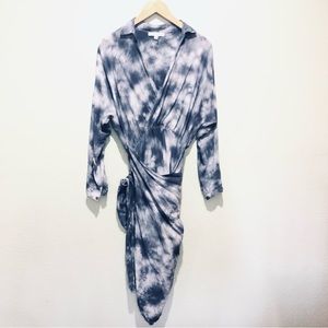 YOUNG FABULOUS & BROKE Dress Small Tie Dye Wraparound
